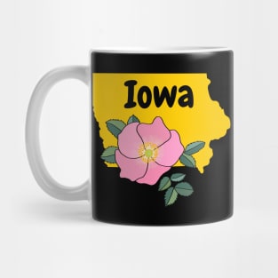 Iowa Wild Rose State Flower Mug